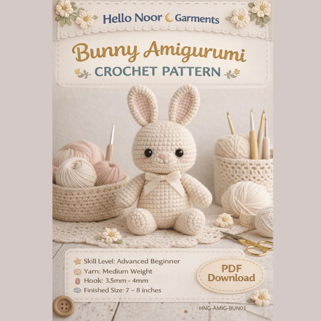 Ubs Pattern Bunny Amigurumi Crochet Pattern Beginner Friendly Plush Toy PDF ...