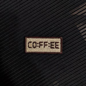 Need Coffee Patch, Machine Embroidered Patches, Hook & loop, Sew-on