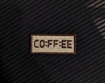 Need Coffee Patch, Machine Embroidered Patches, Hook & loop, Sew-on