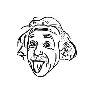 Albert Einstein machineborduurontwerp / Albert Einstein borduurbestanden / Direct downloaden