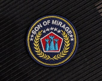Mirage Patch, Son of Mirage Morale Badge, Tactical Gamer Gift, Hook and Loop Embroidery, Gaming Gear