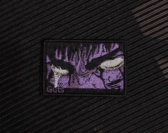 Berserk embroidery patch,Anime eyes patch, Struggler Intense Gaze Patch, Angry Anime Eyes Embroidery, Dark Fantasy Warrior Stare Patch
