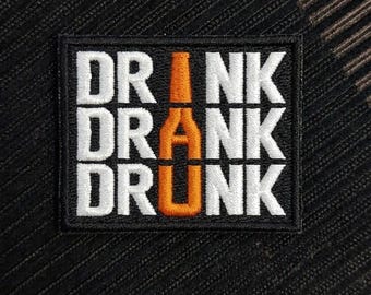 Beer Patch, Drink patch, Bar patch, Alcohol, Jacket, Machine Embroidered Patches, Hook & loop, Sew-on