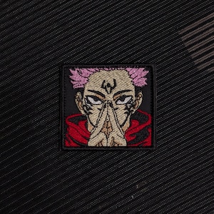 Parche de expansión de dominio, insignia de señal de mano del Santuario Malévolo, parche de hechicero Marcas Malditas, insignia de moral del Rey de las Maldiciones