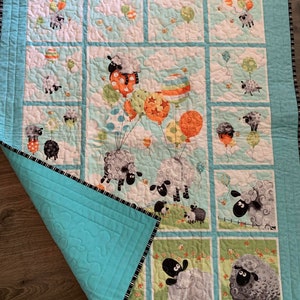 Baby Sheep -  baby quilt 35 x 44”