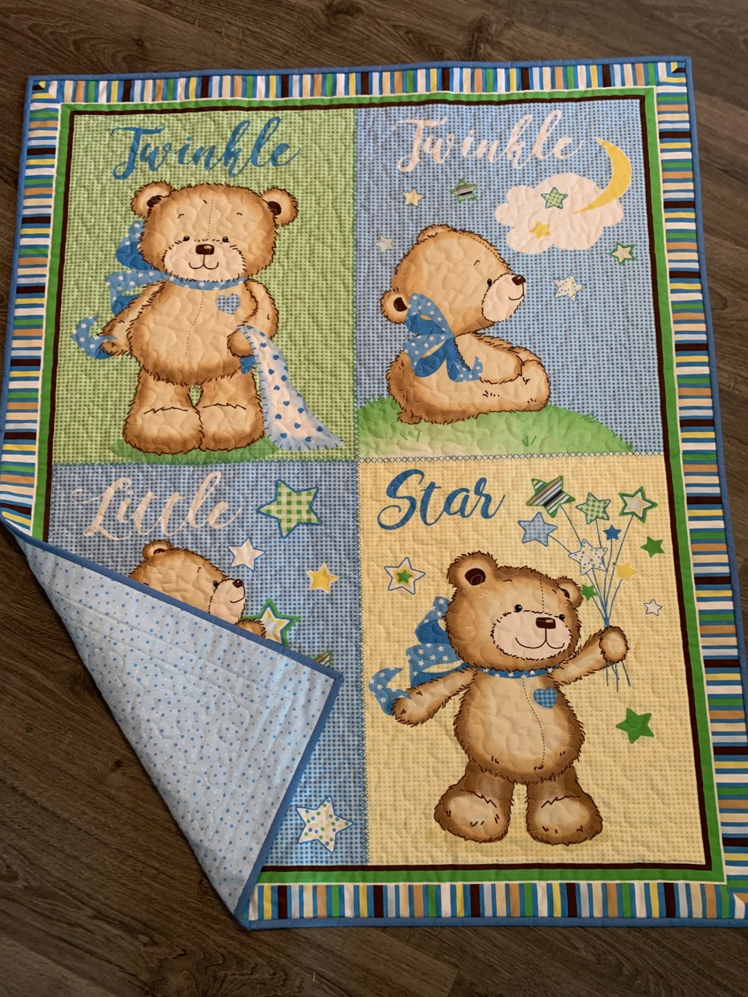Twinkle Twinkle Little Star Baby Quilt 36 X 44 Etsy
