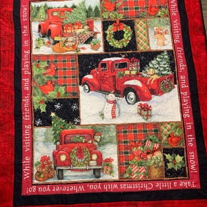 Old Red Truck Christmas Quilt