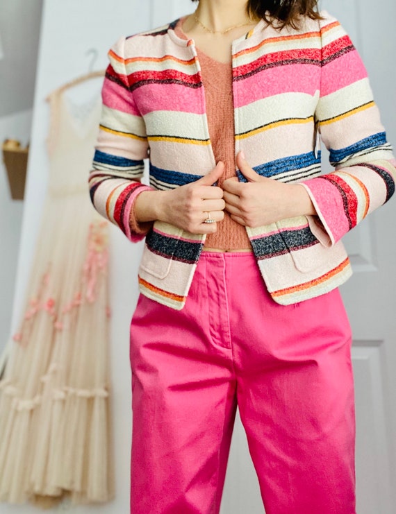 Vintage Kate Spade Pink Blazer/ Spring Jacket/ Pas