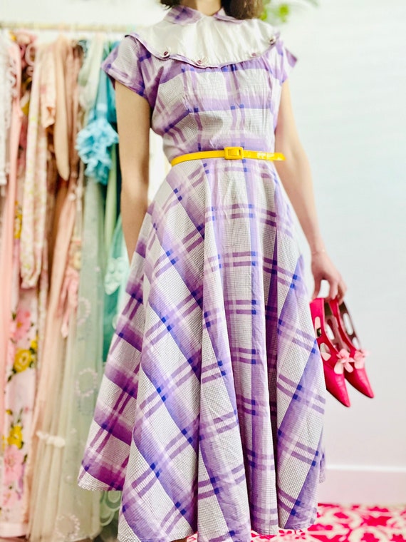 vintage plaid pastel dress - Gem
