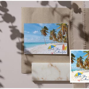Cartão postal de praia para imprimir