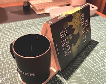 3d Printed Book Stand | Bookmark | Display Stand | Built-in Tea Cup Space
