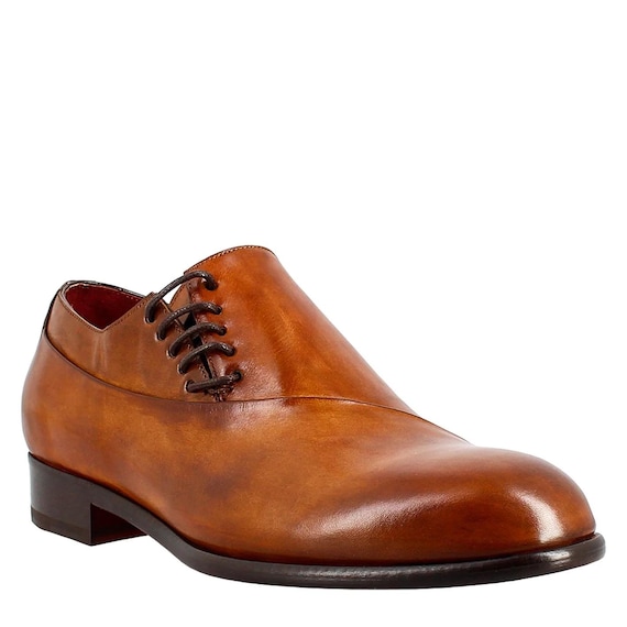 Oxford Scarpe Uomo Eleganti Marroni Scarpe Oxford Con Lacci