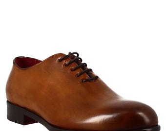 Handmade Brown Leather Oxford Shoes – The Yorke, Full-Grain Lace-Up Dress Shoes