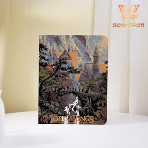 LOTR Fellowship iPad-skal för iPad A16-11" 2025, iPad Air6 7-13'' 11'', iPadmini 5 6 7-skal, Pro 12.9'' 11'' 2021 2022, bok- och vändbar stil
