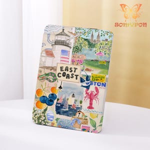 Coastal Memories  Kindle Case,2024 Kindle 10/11/12th,Paperwhite 6.8&quot; 7&quot;,PW 5/6/7 Personalized ,Kindle Colorsoft Case,Auto Wake/Sleep