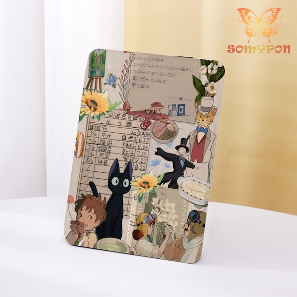 Ghibli Patchwork  Kindle Case,2024 Kindle 10/11/12th,Paperwhite 6.8" 7",PW 5/6/7 Personalized ,Kindle Colorsoft Case,Auto Wake/Sleep