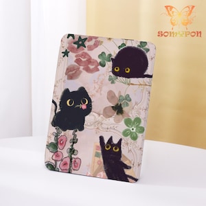 Cat&Blossom  Kindle Case,2024 Kindle 10/11/12th,Paperwhite 6.8&quot; 7&quot;,PW 5/6/7 Personalized ,Kindle Colorsoft Case,Auto Wake/Sleep