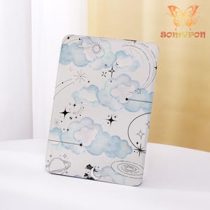 Clouds & Stars Kindle Case,2024 Kindle 10/11/12th,Paperwhite 6.8&quot; 7&quot;,PW 5/6/7 Personalized ,Kindle Colorsoft Case,Auto Wake/Sleep