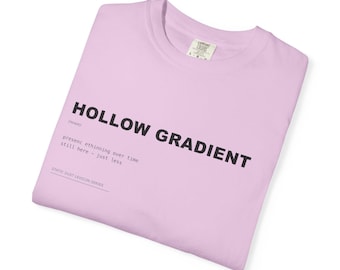 Koszulka Hollow Gradient Lexicon | Koszulka Dark Aesthetic Definition | Emocjonalna koncepcja zanikania | Minimalistyczna typografia | Odzież Static Dust