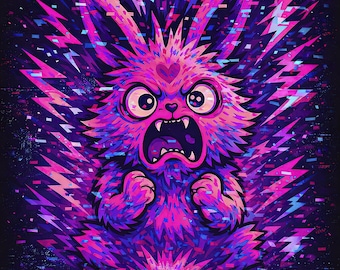 Plakat Glitchburst | Duże emocje dla dzieci do druku | Wsparcie w walce z gniewem i przytłoczeniem | Materiały do klasy SEL | Pobieranie cyfrowe