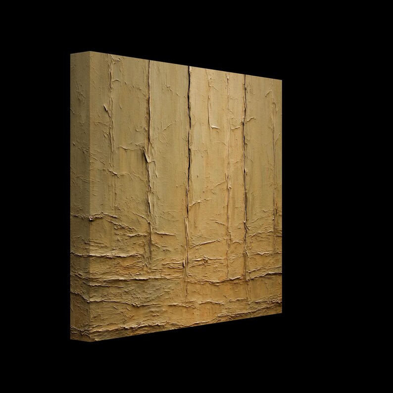 Lienzo impreso «Recuerdo del limo», Arte de tierra texturizado 20x20 cm / 8x8″