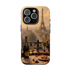 Paris in Summer | Parisian Sunset Tough Phone Case, Eiffel Tower Art, Romantic Gift, Travel Lover Accessory, Modern Aesthetic