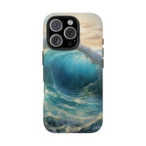 Ocean Wave Tough Phone Cases | Waterproof Phone Case, Beach Lover Gift, Summer Accessory, Adventure Phone Cover, Ocean Art