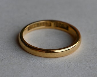 Antique Size 5 US 1910s 22K wedding band