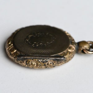 Antique Victorian gold-filled locket with hair work and photograph image 8