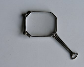 Antique 1910s foldable lorgnette pendant glasses