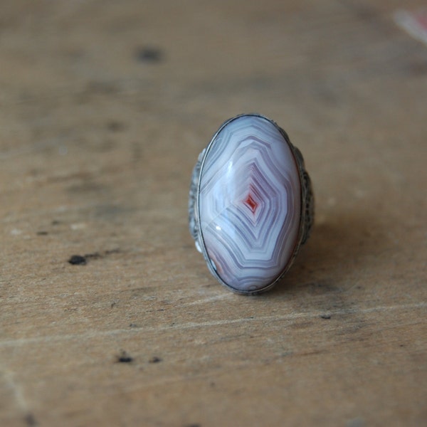 large vintage banded agate ring / ANNA MAE