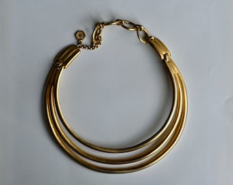 Vintage 1990s Clara Studio modernist statement collar necklace