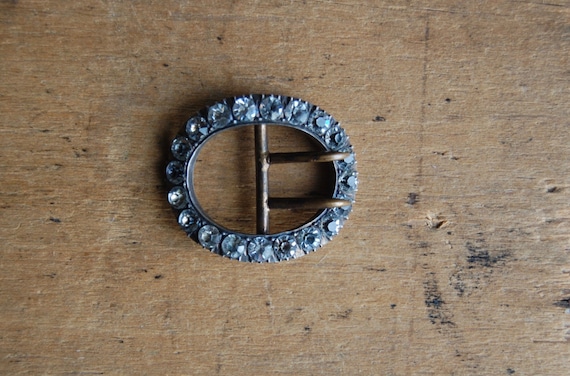 Antique Victorian Paste Rhinestone Buckle Ornament - Etsy display picture 2