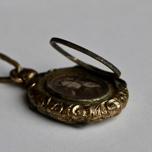 Antique Victorian gold-filled locket with hair work and photograph image 4