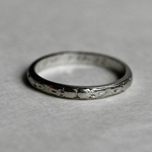 Antique &quot;3-10-28&quot; 4 1/2 US Art Deco 1920s wedding or anniversary band