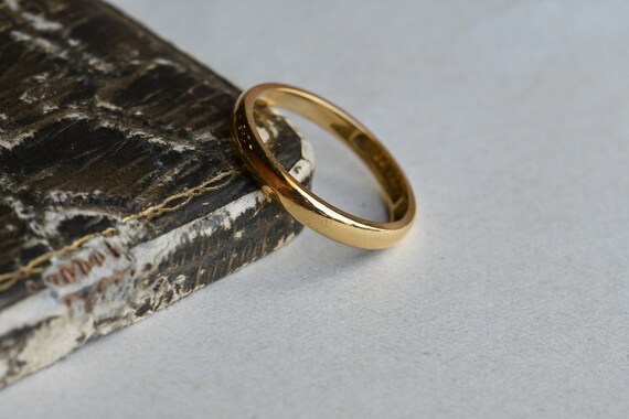 Antique Size 5 US 1910s 22K wedding band - image 5