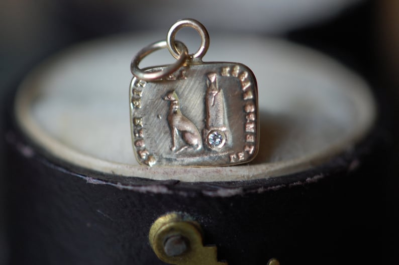 LOYAL FRIEND Cachet Collection Victorian reversible wax seal charm or ring timeless love, friendship, dog, death image 2