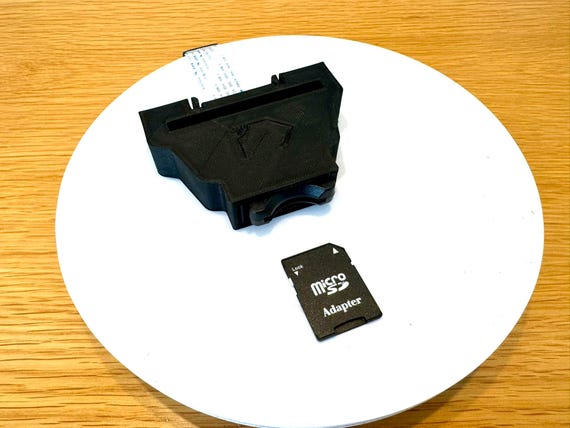 SD card holder for DIN rail, DIN Rail 35, electrical installation, control cabinet gadgets, Loxone, Smart Home