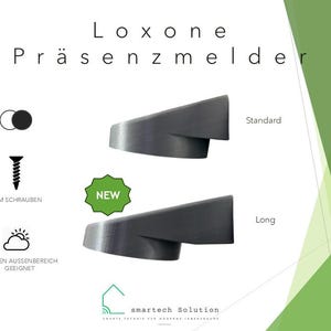 Soporte de pared exterior Loxone para detectores de presencia – Carcasa impresa en 3D en blanco o antracita | Resistente a la intemperie | Para modelos AIR y TREE