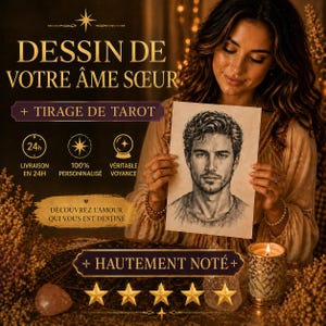 Portrait € 15,- + Geburtstag, Tarot | Voyance amour | Futur partenaire | Lexikon personnalisée | Livraison 24h