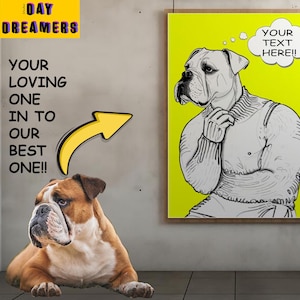 Custom Pet Portrait – Pencil Sketch with Character Design– Character Design Digital Art