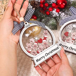 2025 Family Christmas Ornament,Personalized Gingerbread Family Ornament,4D Shake Personalized Cookie Ornament,Family Gift,Gift For Christmas
