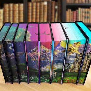 Throne of Glass Edge Painted Collector’s Edition – 8 Hardcover Books | Sarah J. Maas Fantasy Set with Art Prints & Bookmarks