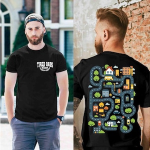 疲れたお父さんクラブPNG、面白いお父さんTシャツデザイン、お父さんライフグラフィックTシャツ、お父さんのバックトラックで車で遊ぶ、父の日のギフトに最適なかわいいレースロードPNG