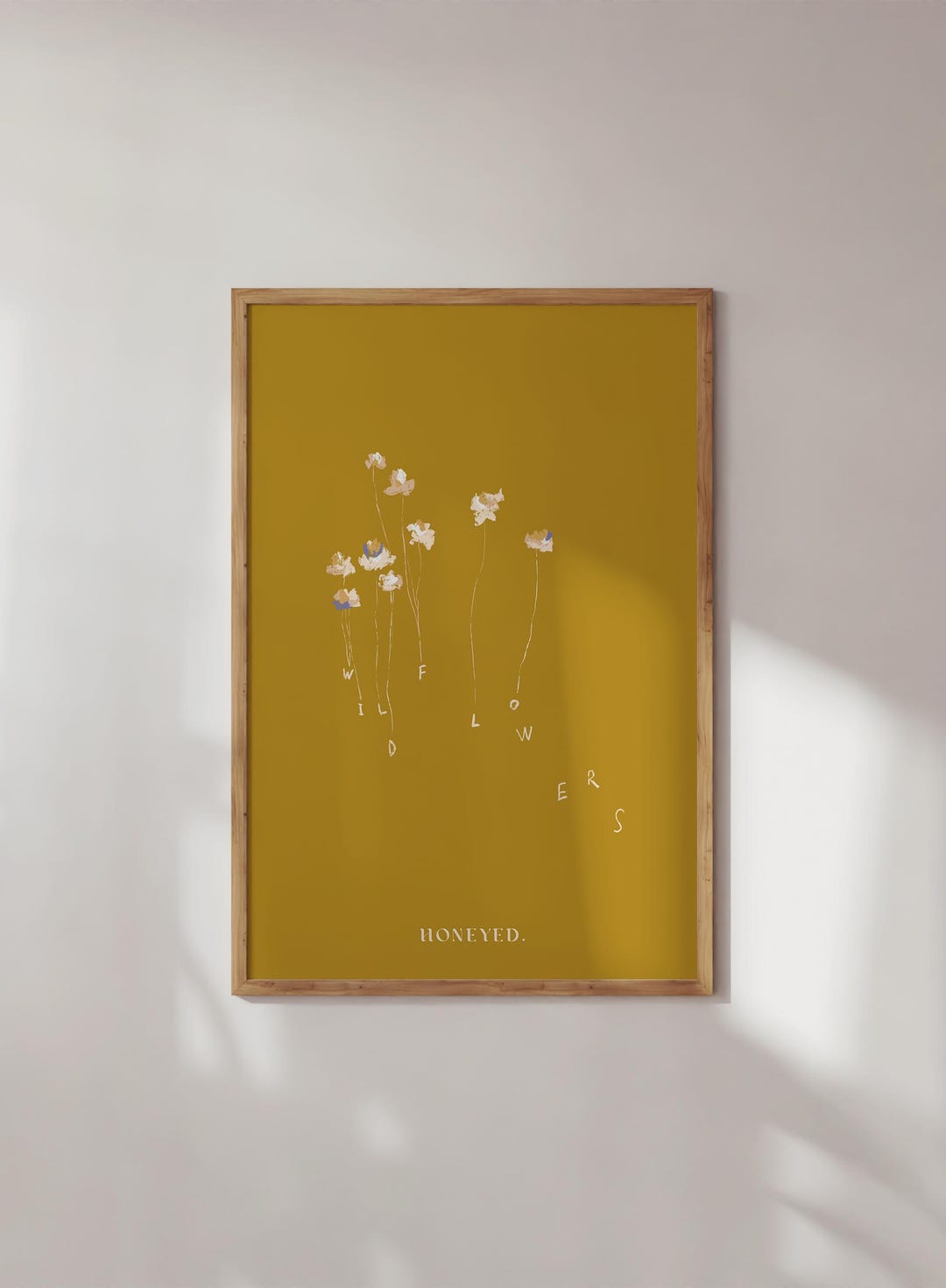 Yellow Wildflower Illustration Wall Art | Minimalist Christian Print - Etsy