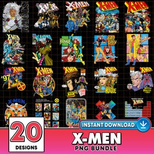 20 Xmen Vintage Png-bundel | Marvel Studios X-Men 97 Cyclops en Jean Grey X-Symbol png |  X-Men Magneto Png | Wolverine cycloop png
