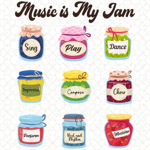 Music Is My Jam Png, Music Teacher PNG, Music Teacher Sublimation Download, Gift for Teacher, Back To School png, First Day of School Png