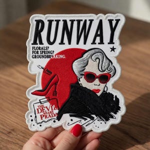 Embroidered The Devil Wears Prada 2 Miranda Priestly Patch, Fashion Boss Lady Patch, Gift For Women fashion lover Patch, Movie quote Patch