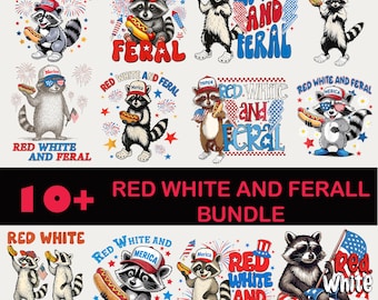 10+Red White And Feral Png Bundle, Funny Raccoon Png , 4th Of July Digital Download, Funny USA Png,Feral PNG, Hotdog Raccoon Png, Merica Png