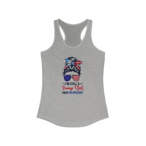 Trump Girl American Flag Tank Top: Patriotic Sleeveless Shirt